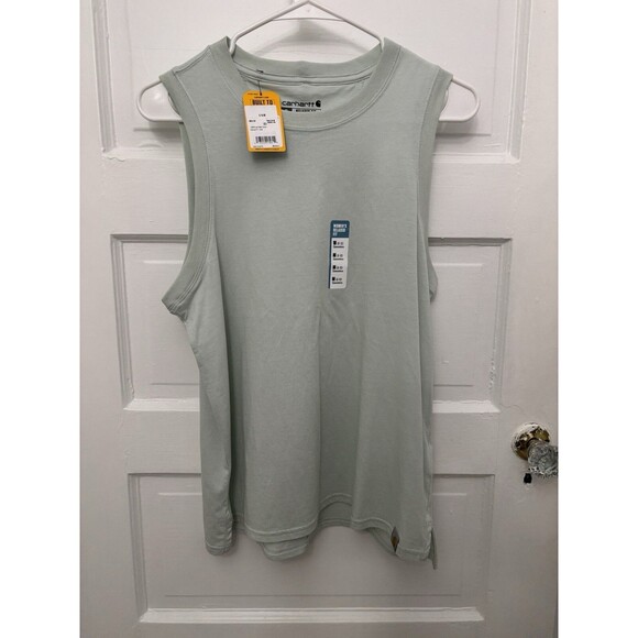 NWT Carhartt Tank Top  M Women's Relaxed Fit Sleeveless Midweight Green - Picture 1 of 5